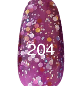 Gellac n. 204 (viola con glitter di diverse dimensioni) 12 ml.