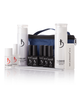Set per Rivestimento Unghie Gel Polish in Borsa Cosmetica Blu "Basic"