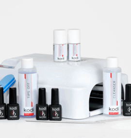 Set per rivestimento unghie gellac Kodi in borsa cosmetica "Nail prof"